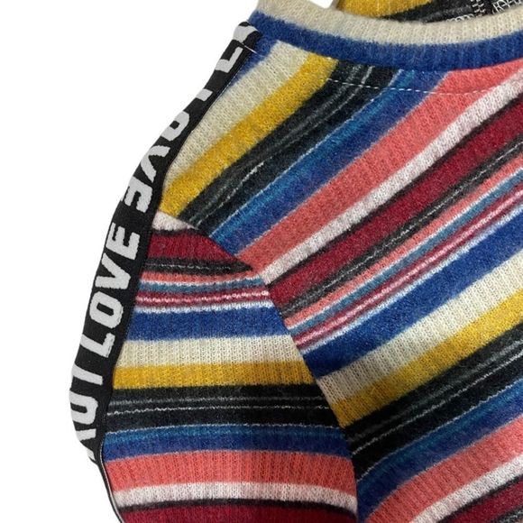 Hannah Banana NWT Striped Sweater Dress Flutter Sleeve Size 12 - Picture 5 of 17